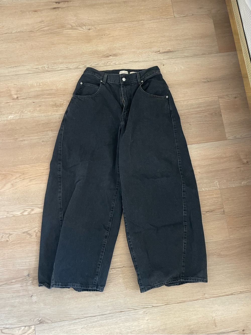 LEVIS super baggy barrel Black barrel Denim Jeans 30 31